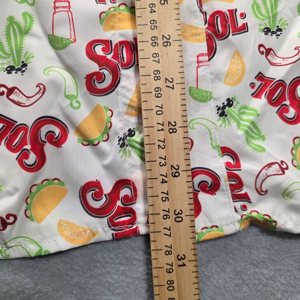 BDA Sol Cerveza Beer Taco Chili Pepper All Over Print Shirt Mens Large - Picture 4 of 5
